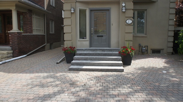 A New Front Door Was Installed, Stucco Repairs Complete