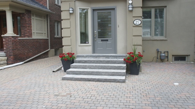 A New Front Door Was Installed, Stucco Repairs Complete