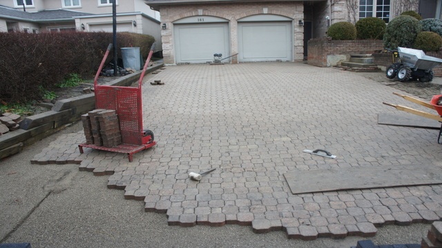 Paving stones re-installed