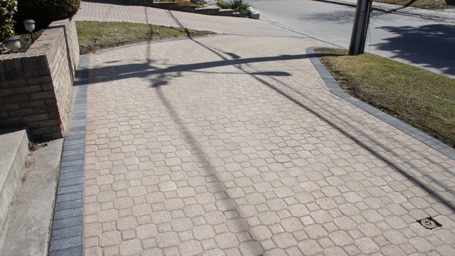 Paving stones re-installed