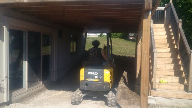 Patio excavation