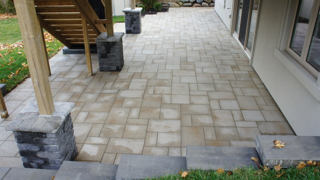 The finished patio