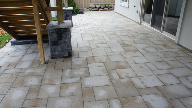 The finished patio