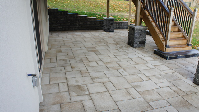 The finished patio